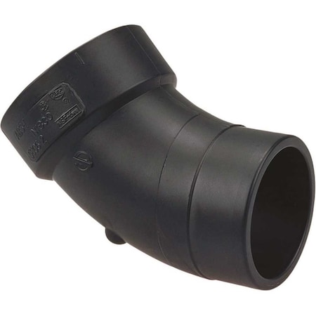 Nibco 1-1/2 in. ABS DWV 45-Degree Spigot x Hub Street Elbow C58062HD112